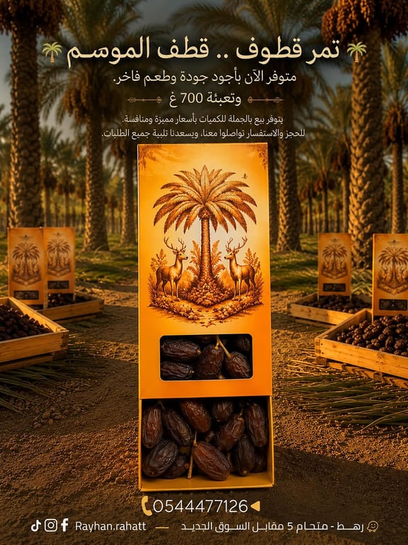 🌴 تمر قطوف.. قطف الموسم 🌴