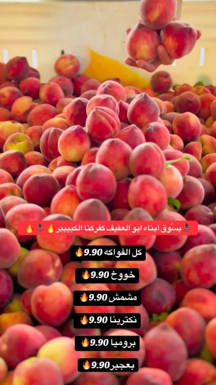 ✌️😍خووخ😍مشمش😍نكترينا بروميا بعشره شيكل😍🍍