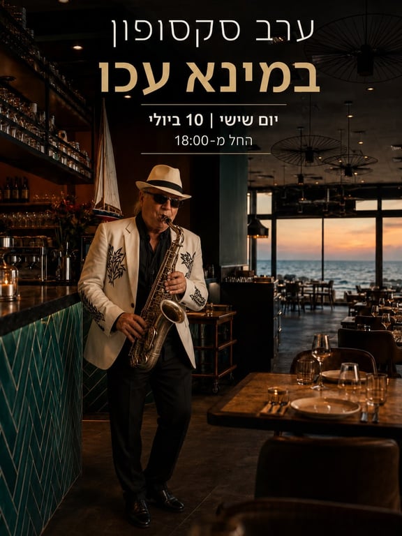 ערב סקסופון במינא עכו⚓️