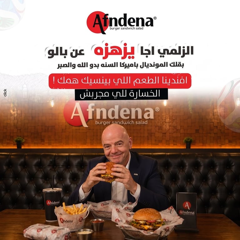 الزلمي إجا يزهزه عن بالو! 😉🍔