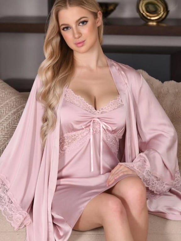 Photo by For You on April 11, 2026. May be an image of sleepwear, slip, chemise, robe, bat