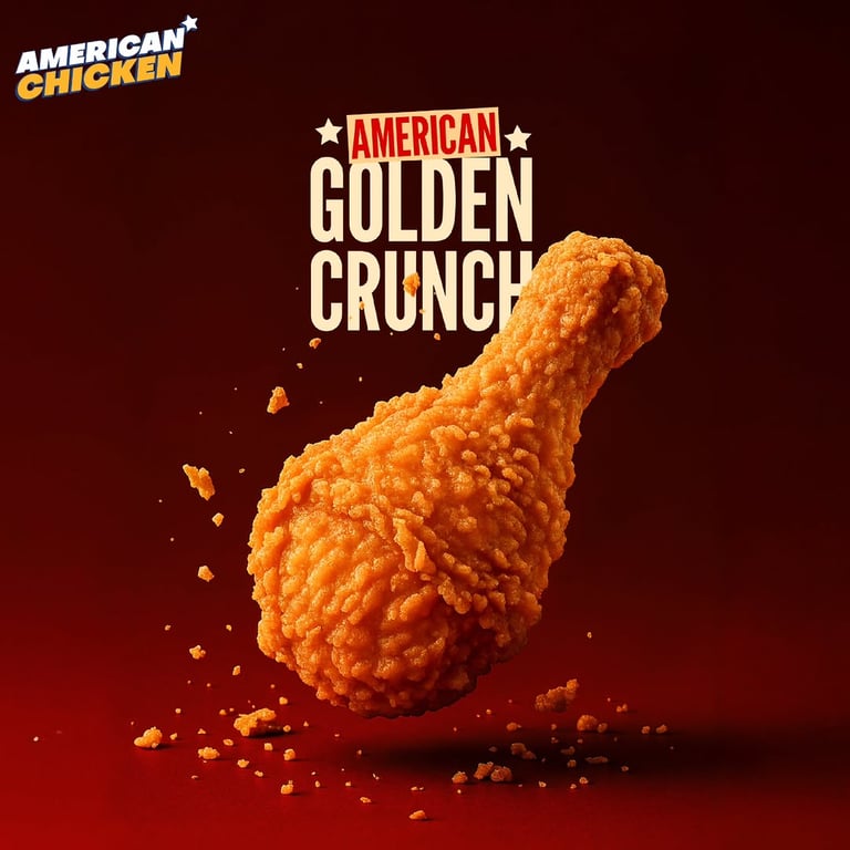 أمريكان تشيكين... قرمشة ذهبية أصليه🍗🔥