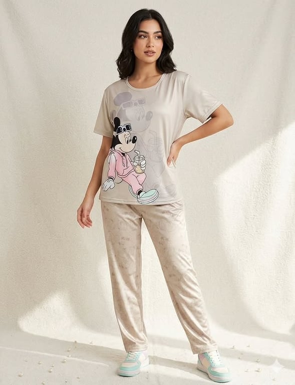 Photo by For You on April 11, 2026. May be an image of sleepwear, top and text.